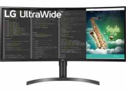 LG VA monitor 35WN75CP QHD / prohnutý / 35" / 3440x1440 / 300cd/m2 / 5ms GtG / 2x HDMI / DP / USB-C / repro