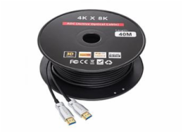 Akyga AK-HD-400L Akyga Kabel HDMI 2.1 (M), optický AOC 48Gbps 8K, černý 40m