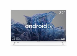 KIVI - 32 , HD, Google Android TV, White, 1366x768, 60 Hz, Sound by JVC, 2x8W, 33 kWh/1000h , BT5, HDMI ports 3