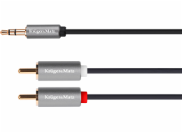 Kabel KRUGER & MATZ JACK 3.5 stereo/2xCINCH 1m KM1218 Basic