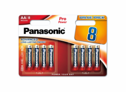 PANASONIC Alkalické baterie Pro Power LR6PPG/8BW AA 1,5V (Blistr 8ks)