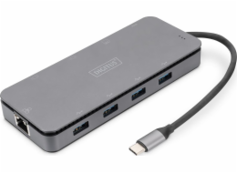 Dokovací stanice Digitus USB-C s 11 porty a krytem SSD