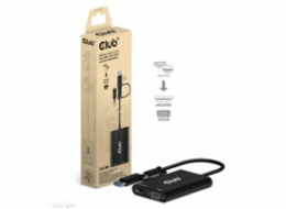 Club3D Dokovací stanice USB-C, 8-in-1 MST Dual (1x HDMI/1x DP) 4K60Hz, Display Travel Dock