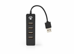 Rozbočovač USB 2.0, 4 porty, černý