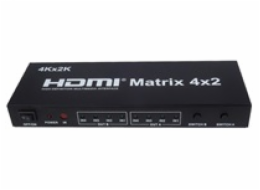 PremiumCord HDMI matrix switch 4:2,s audiem, rozlišení 4Kx2K