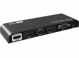 TECHLY 104929 3-Port HDMI 2.0 switch 3x1 4K 60Hz HDR with IR remote