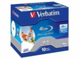 1x10 Verbatim BD-R Blu-Ray 25GB 6x Speed, printable, Jewel Case