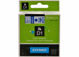 Dymo D1 paska 12 mm x 7 m modra na  bile 45014