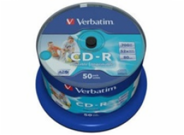 Disk CD-R VERBATIM DLP 700MB/80min, 52x, printable, 50-cake