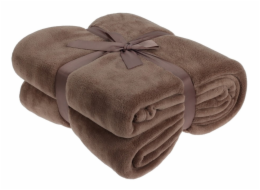 HOMESTYLING Deka fleece 180 x 230 cm ESSENTIALS hnědá KO-HZ1011880