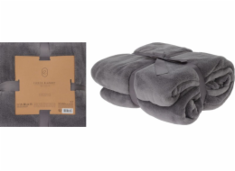 HOMESTYLING Deka fleece 180 x 230 cm ESSENTIALS šedá KO-HZ1011870