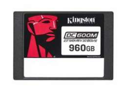 Kingston SSD DC600M 960GB SATA III 2.5" 3D TLC (čtení/zápis: 560/530MBs; 94/65k IOPS; 1DWPD), Mixed-use