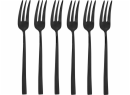 Sambonet Rock PVD 6 Cake Forks DolceNero Lucido