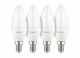 Philips LED Lamp E14 4-Pack candle     40W 4000K