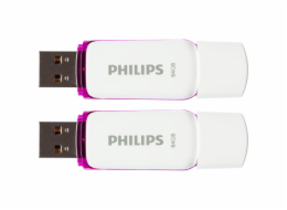 Philips USB 2.0 2-Pack      64GB Snow Edition Magic Purple FM64FD70D/00