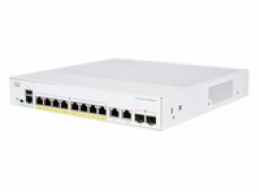 Cisco switch CBS250-8P-E-2G (8xGbE,2xGbE/SFP combo,8xPoE+,60W,fanless) - REFRESH