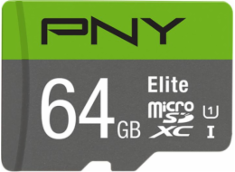 Karta PNY Elite MicroSDXC 64 GB Class 10 UHS-I/U1 A1 V10 (P-SDUX64U185GW-GE)