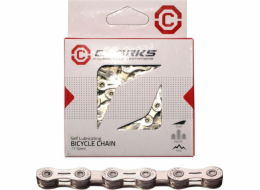 Clarks Bicycle Chain YBN CSL-H11CR Shimano Campagnolo SRAM (11 rychlostních stupňů, 1/2x11/128, 116 buněk, 5,6 mm, řetězový klip, super světlo, chrom)