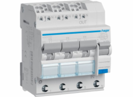 Hager Proudový chránič 3+NB 10A 0,03A Typ A 6kA RCBO (ADZ310D)