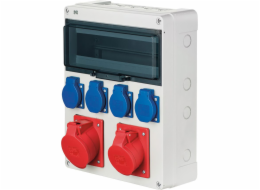 Elektro-Plast Spínací přístroj RS-12 mod 4x2P+Z 3P+N+Z 16A 3P+N+Z 32A IP44 šedý (6210-01)