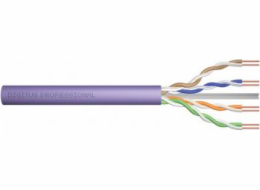 DIGITUS Installation cable cat.6 U/UTP Dca solid wire AWG 23/1 LSOH 500m violet reel