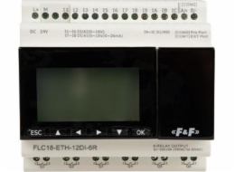 F&F Programovatelný ovladač 12 vstup 6 FLC18-Elege-12di-6r výstupy