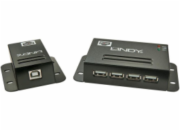 Lindy Extender, USB 2.0, Cat.5 50m, 4 porty (42681)