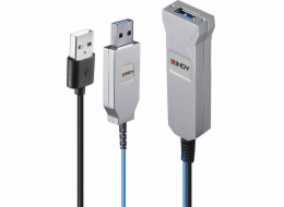 Lindy USB kabel USB-A – 2x USB-A 30 m modrý (43345)