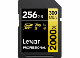 Profesionální karta Lexar 2000x SDXC 256 GB třída 10 UHS-II/U3 V90 (LSD2000256G-BNNNG)