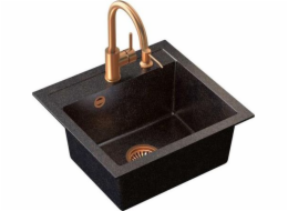 Steiner Art Johnny 110 Stebran Art Copper Black Pearl Sink s manuálním siph