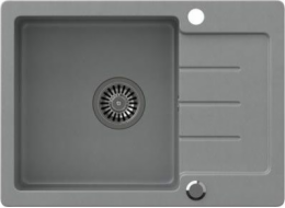 Steiner Johnny 116 Sink Stehingran Granite Grey 1-Chamber Z/O (60x44x18.5), se sifonem a plug nerezovou ocel