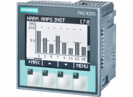 Siemens Síťový analyzátor parametrů s čítačem pac4200 LCD 22-65VDC vin: max.500/289V 45-65Hz x/1A nebo x/5A AC 7KM4211-1BA00-3AA0