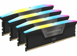 Corsair Corsair Vengeance RGB paměť, DDR5-6600, XMP 3.0, CL32 - 64 GB Quad-Kit, černá