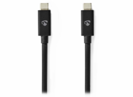 NEDIS kabel USB 4.0 Gen 3x2/ zástrčka USB-C - zástrčka USB-C/ 8K/ černý/ 2m