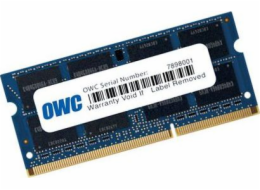 Paměť notebooku OWC SODIMM, DDR3, 8 GB, 1333 MHz, CL9 (OWC1333DDR3S8GB)