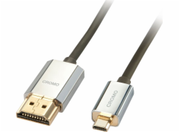 Lindy HDMI Micro - HDMI kabel 3m stříbrný (41678)