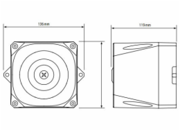 Eaton Asterta Mini 115/230V AC 105DB IP66 32 tun AS/N/110-230/R Akustické signalizační zařízení