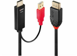 Lindy DisplayPort - HDMI + USB-A kabel 1m černý (41425)