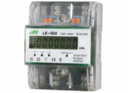 F&F 3-fázový elektroměr, kompatibilní s MID 63A, 230/400V s LCD displejem LE-02D