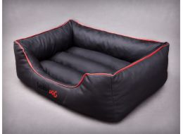 Hobbydog Comfort Bed - černá s červeným lemem XXXL