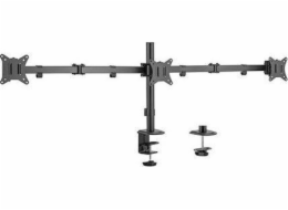 GEMBIRD Držák 3 monitorů na stůl MA-D3-01, naklápěcí, až do 27” a 7kg, černý