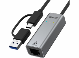 Unitek ethernetový síťový adaptér USB-A/C na RJ45 2,5 G (U1313C)