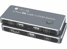 Techly Techly Switch KVM USB-C 2x1 s displayport 1.4 Video 8k