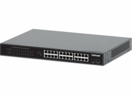 Spínač Intellinet Network Solutions Intellinet 561891 Switch 24x RJ45 Gigabit Poe+ 370W, 2x SFP Gigabit, Manual VLAN