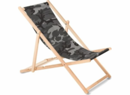 GreenBlue Classic Beech Sunbed, Grey Camo (GB183)