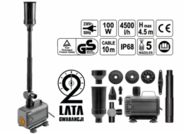 Flo fontánové čerpadlo 100W, 4500L/HH=4,5m, 5pin, 1palcový konektor 79933