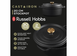 Russell Hobbs RH02523BEU7 Litinový hrnec 20 cm černý