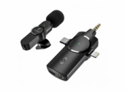 Viking bezdrátový mikrofon s klipem M360, konektor USB-C / Lightning / 3,5 mm jack