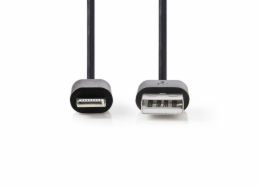 NEDIS PROFIGOLD Lightning/USB 2.0 kabel/ Apple Lightning 8pinový - USB-C zástrčka/ nylon/ stříbrný/ BOX/ 1m