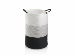 KELA Sáček na prádlo Hedda směs bavlna/polyester bílo-černá 57,0 cm  40,0 cm KL-24453
